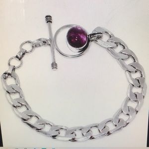 NEW Amethyst Lace 925 Silver Bracelet 8”